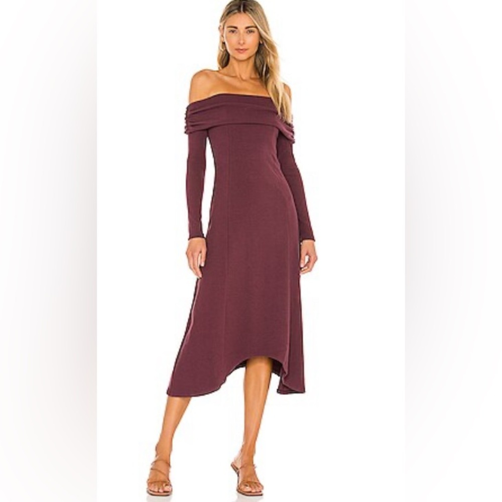 House of Harlow 1960 Off-Shoulder Plum Dress